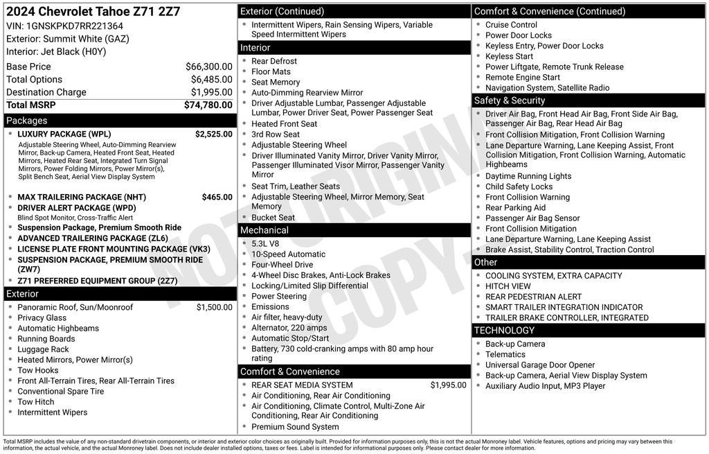 2024 Chevrolet Tahoe Z71