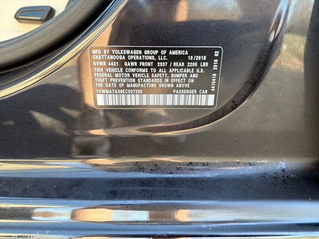 2019 Volkswagen Passat 2.0T SE R-Line