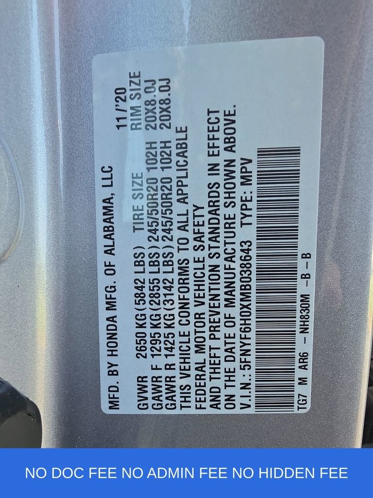 2021 Honda Pilot Elite