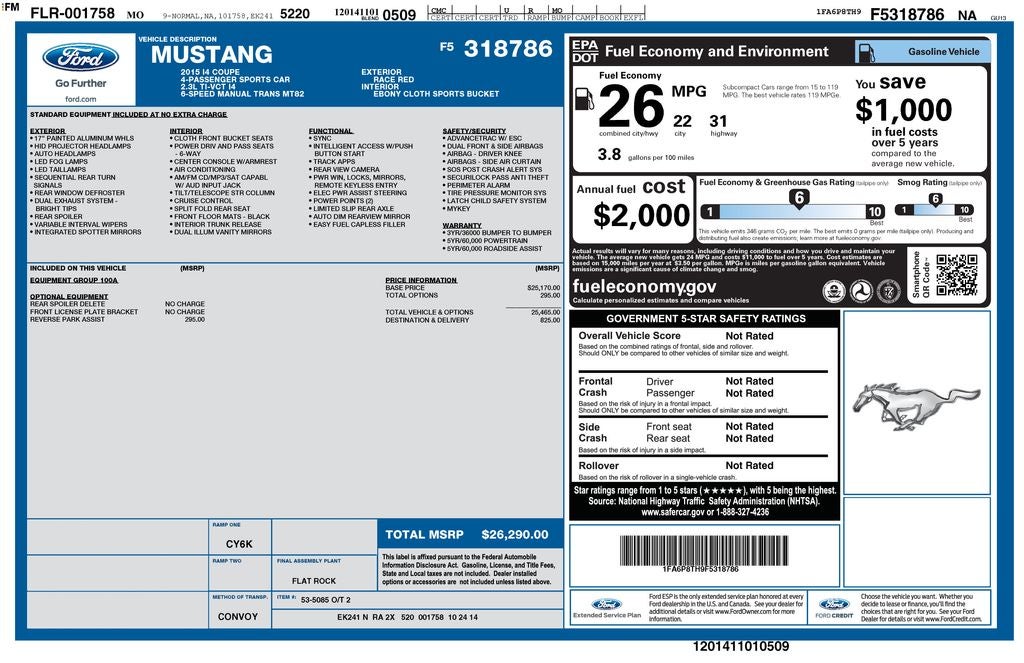 2015 Ford Mustang EcoBoost