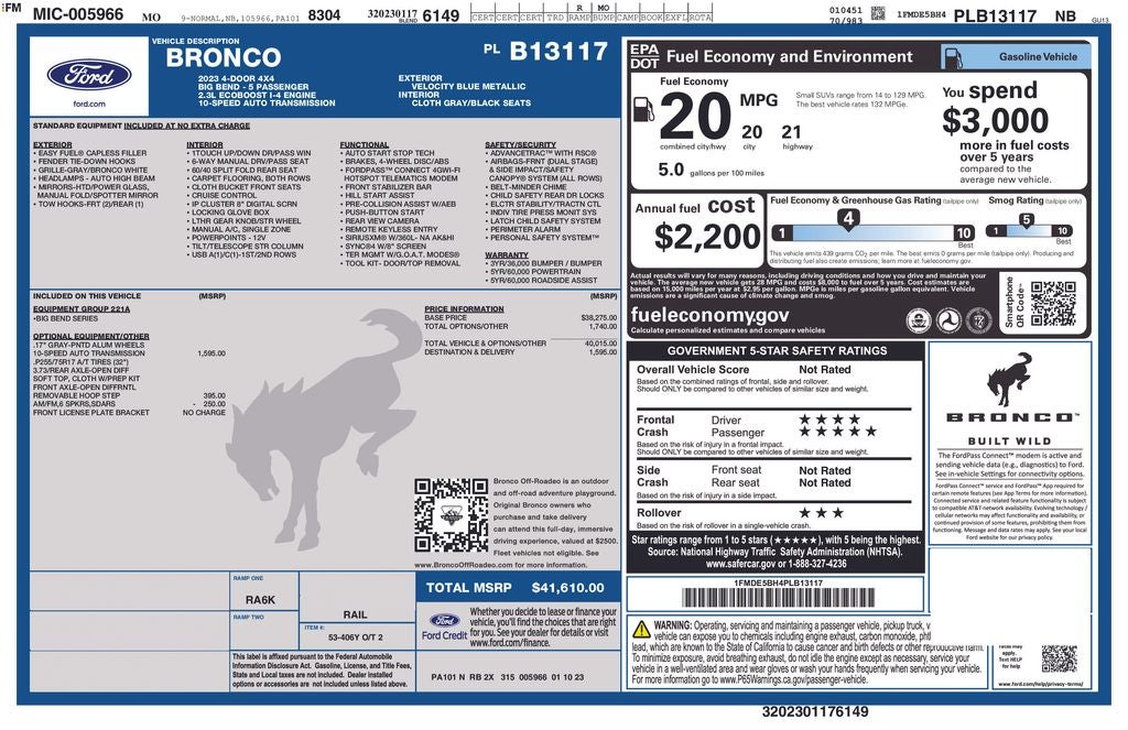 2023 Ford Bronco Big Bend