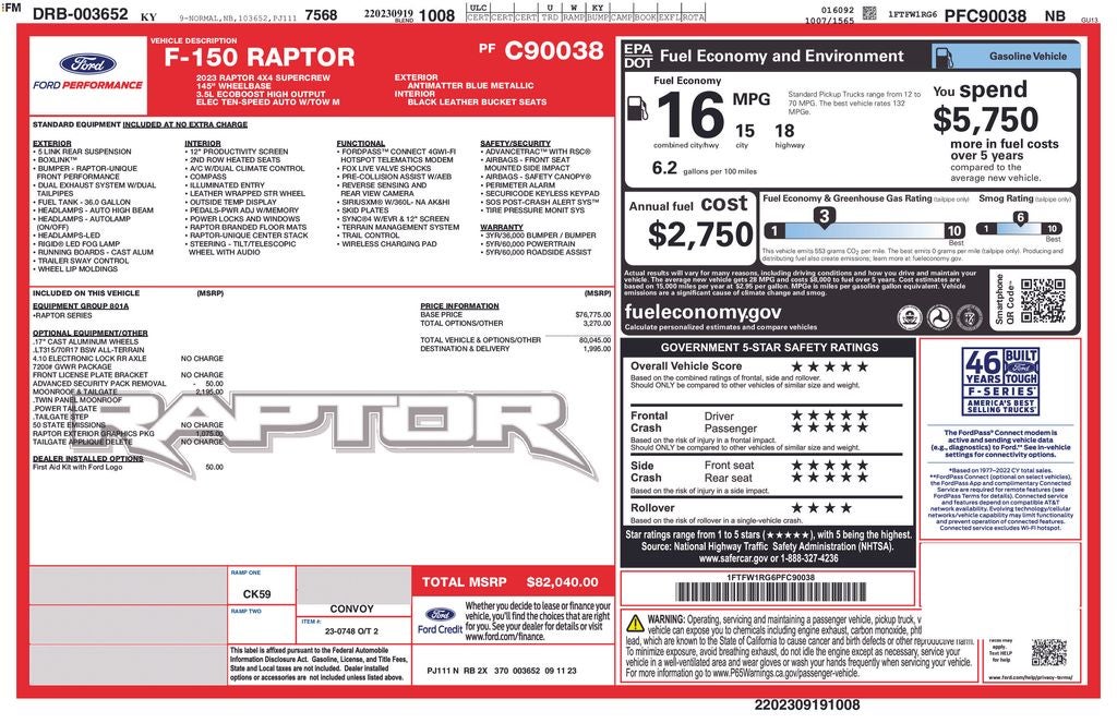 2023 Ford F-150 Raptor