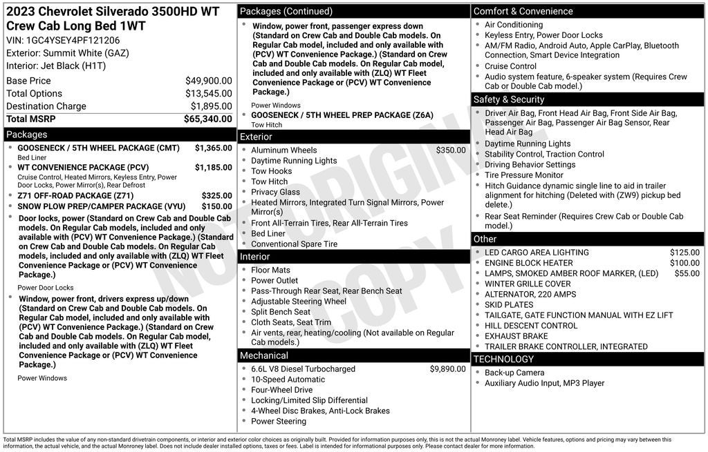 2023 Chevrolet Silverado 3500HD Work Truck