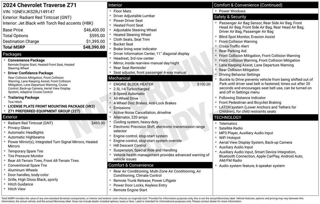 2024 Chevrolet Traverse Z71