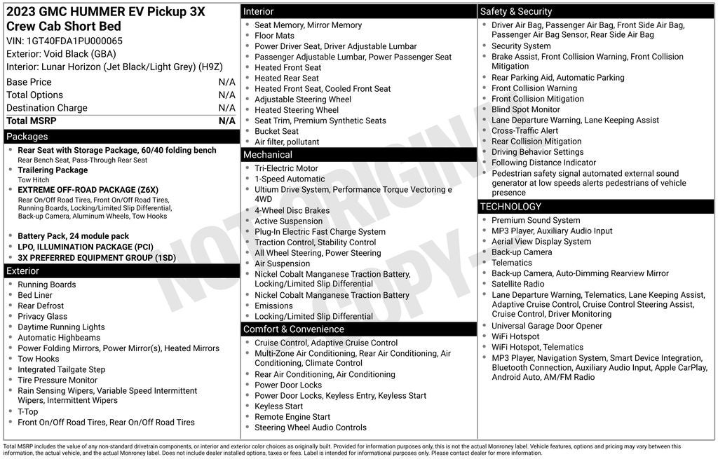 2023 GMC Hummer EV Pickup 3X