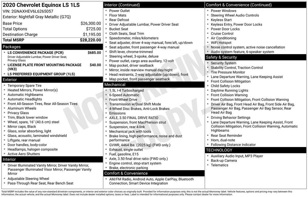 2020 Chevrolet Equinox LS