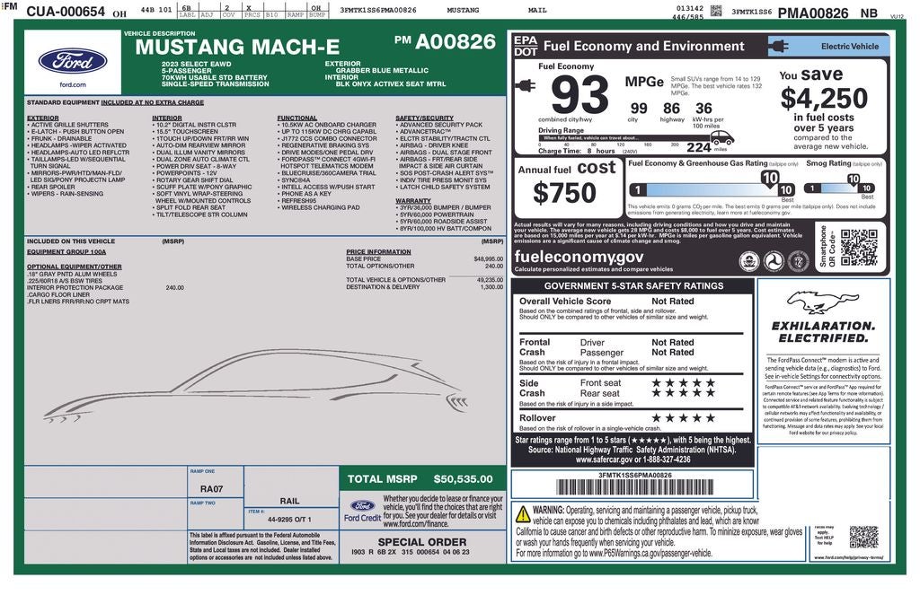 2023 Ford Mustang Mach-E Select