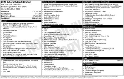 2023 Subaru Outback Limited