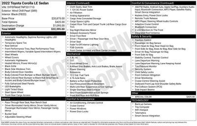 2022 Toyota Corolla LE