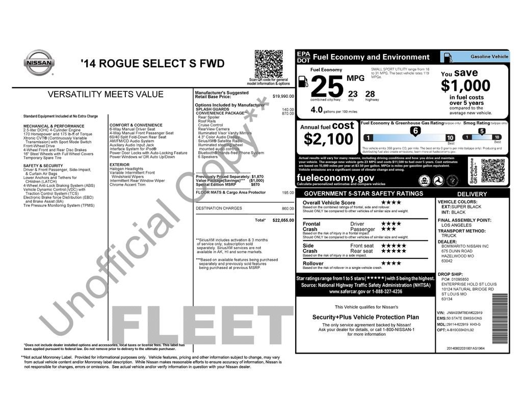 2014 Nissan Rogue Select S