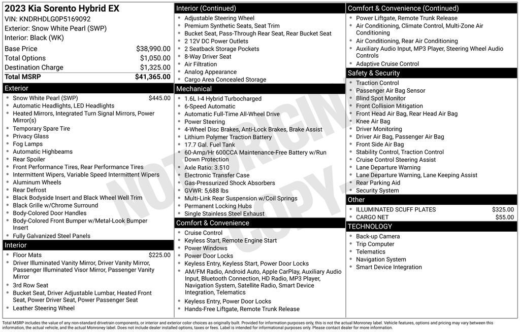 2023 Kia Sorento Hybrid EX