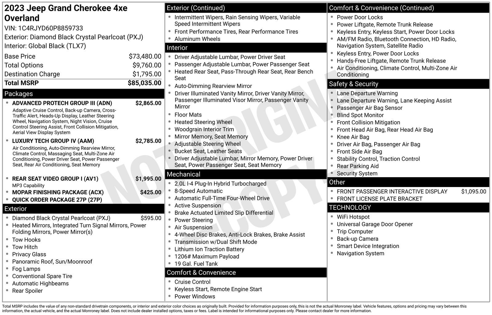2023 Jeep Grand Cherokee Overland 4xe