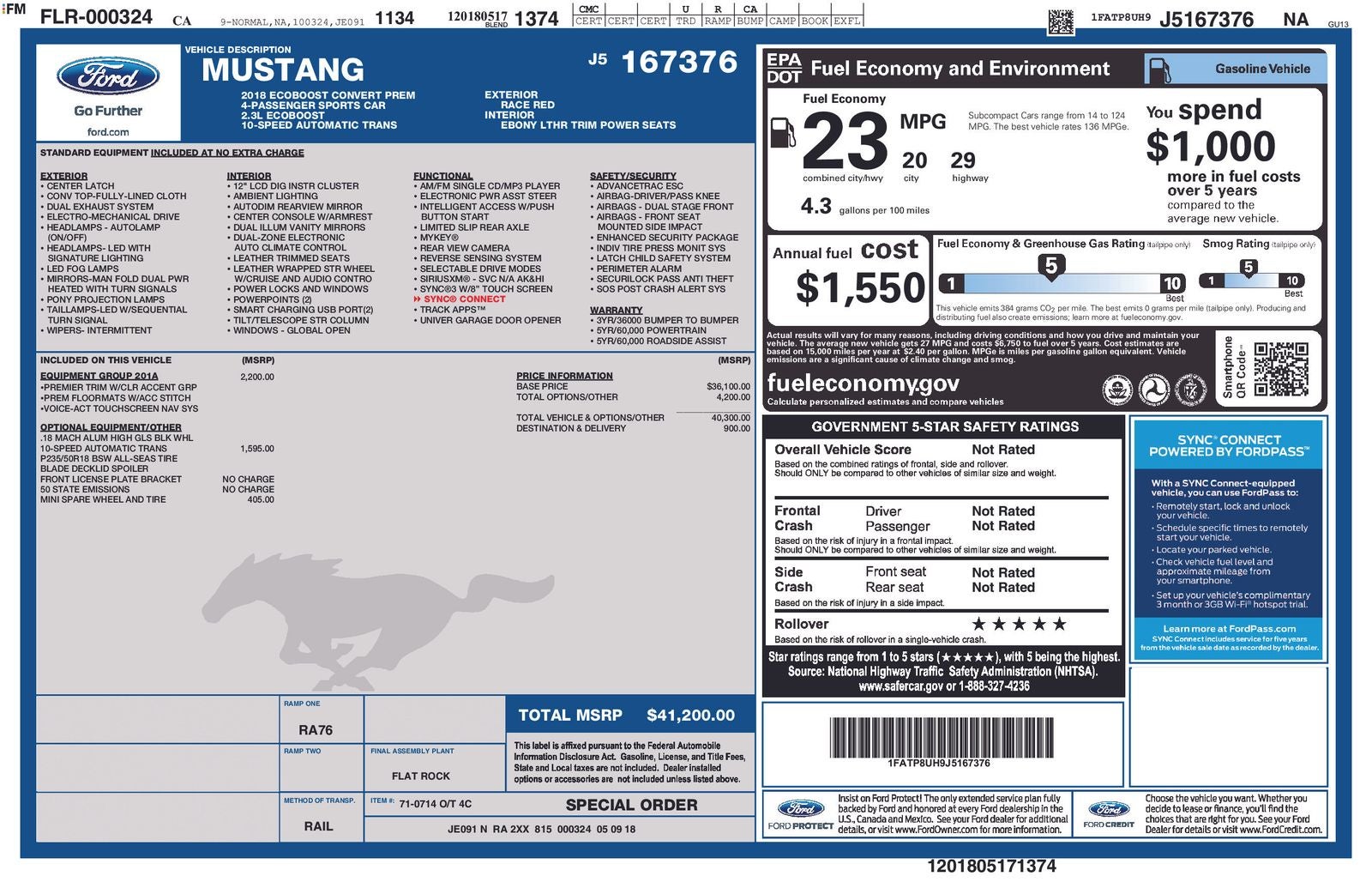 2018 Ford Mustang EcoBoost Premium