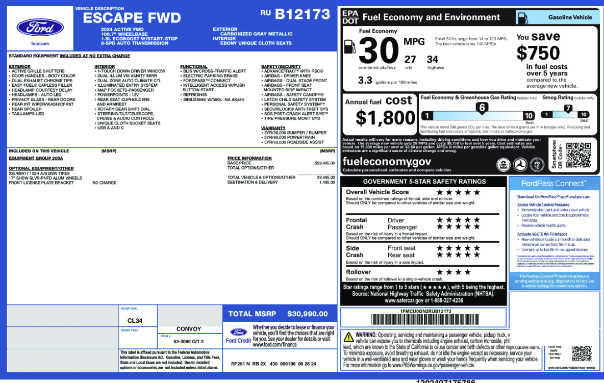 2024 Ford Escape Active