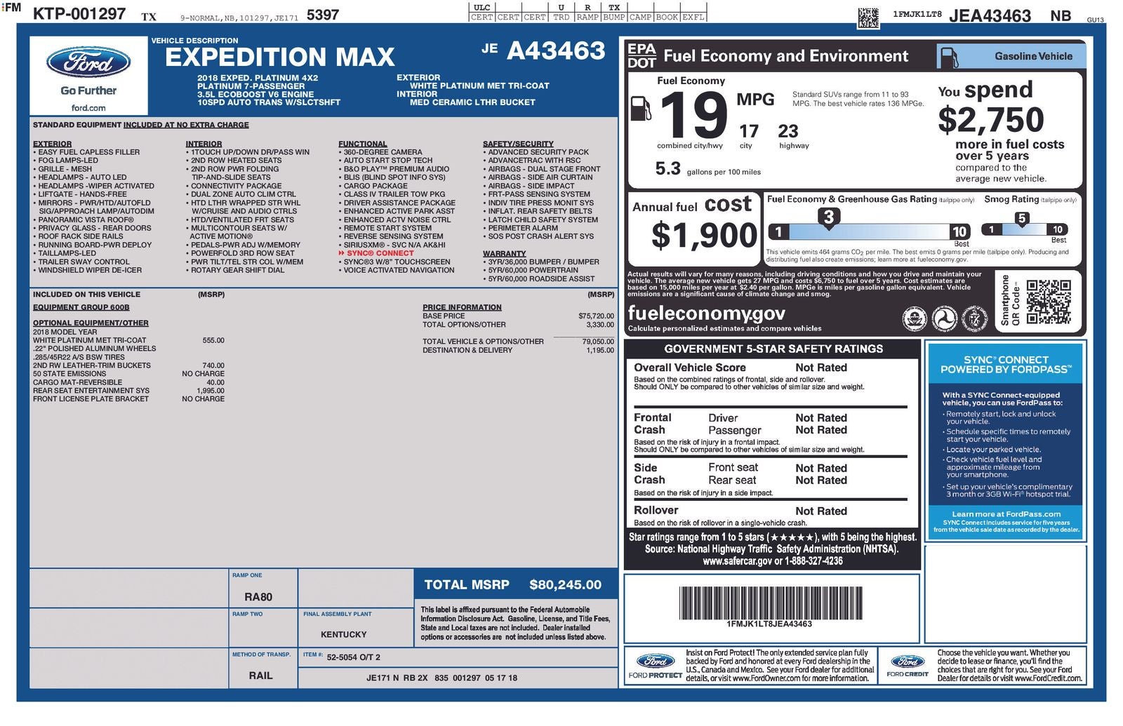 2018 Ford Expedition Max Platinum