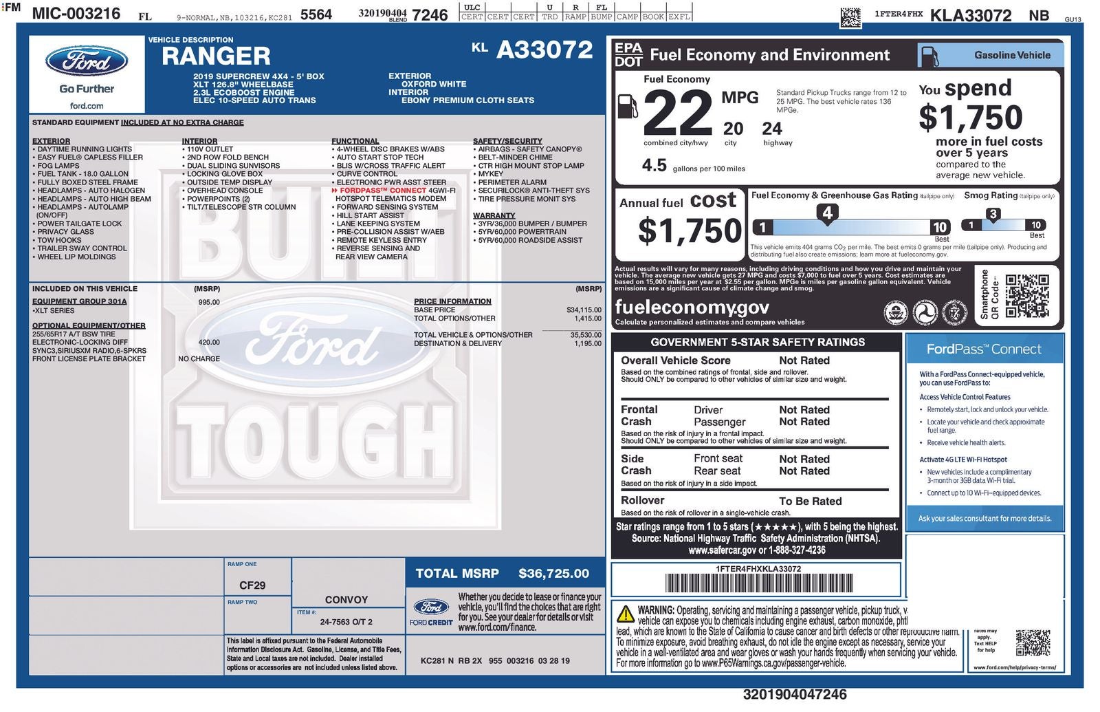 2019 Ford Ranger XLT