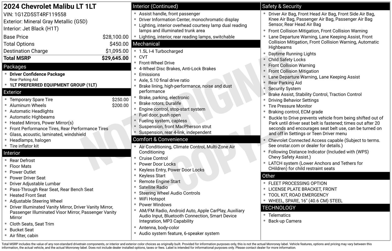 2024 Chevrolet Malibu LT 1LT