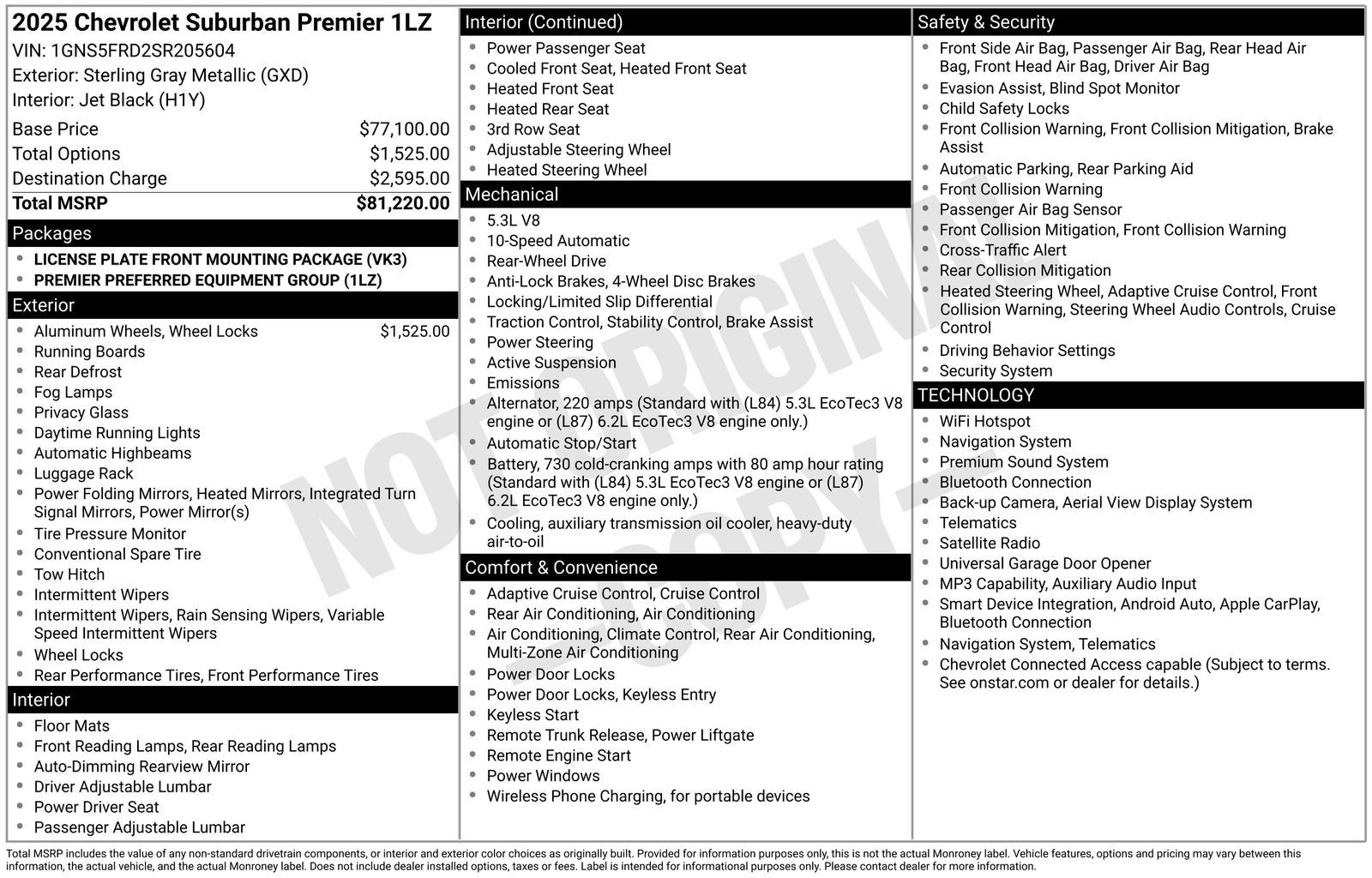 2025 Chevrolet Suburban Premier