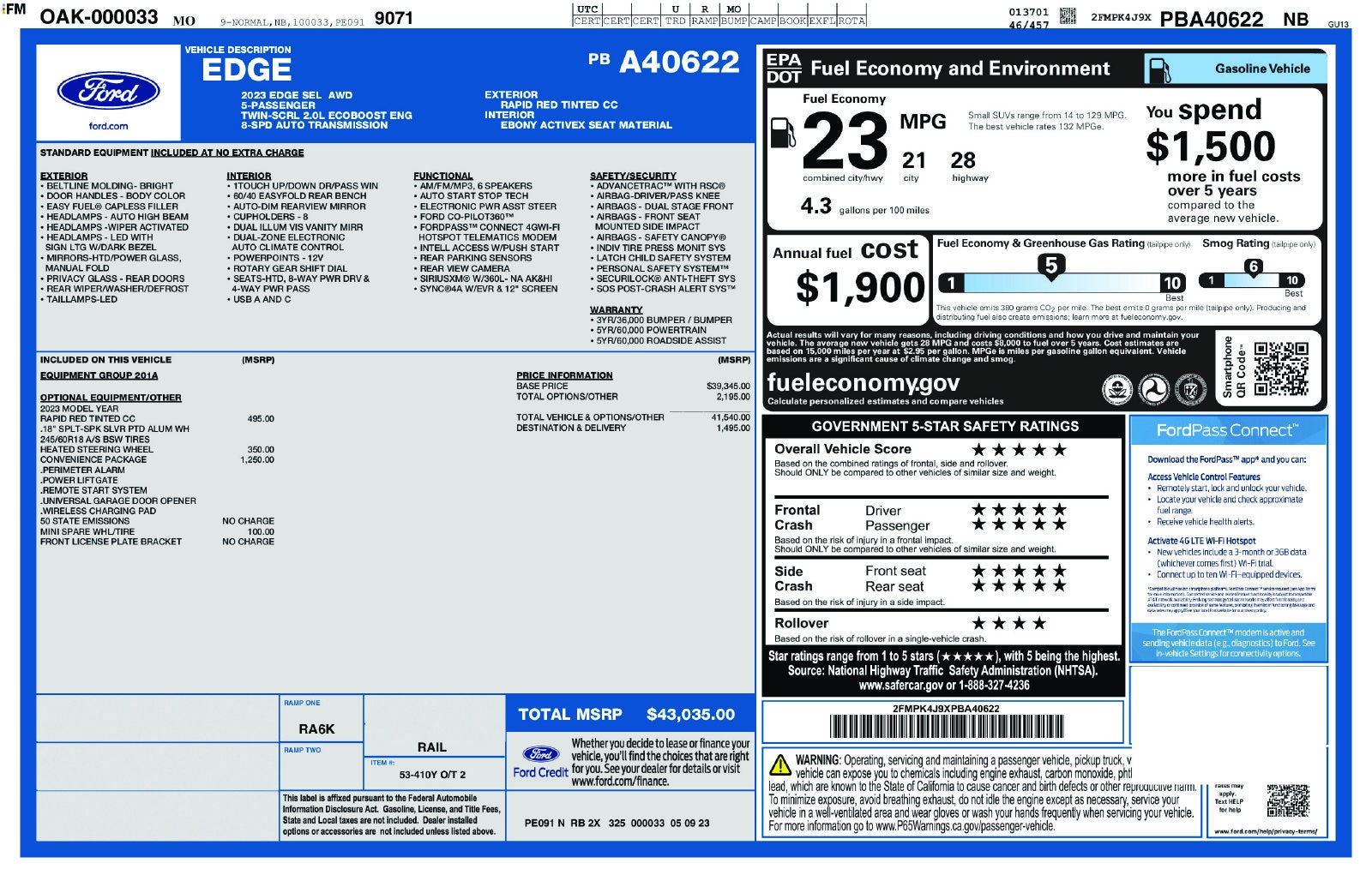 2023 Ford Edge SEL