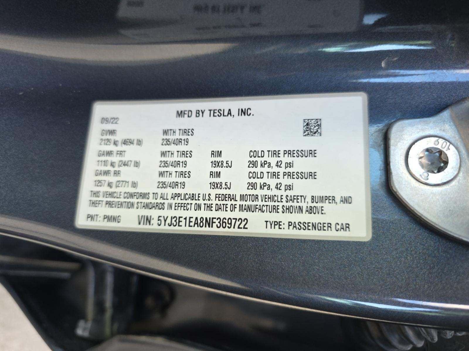 2022 Tesla Model 3 Base