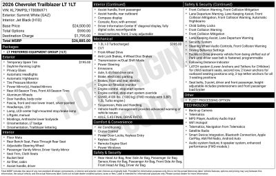 2026 Chevrolet TrailBlazer LT